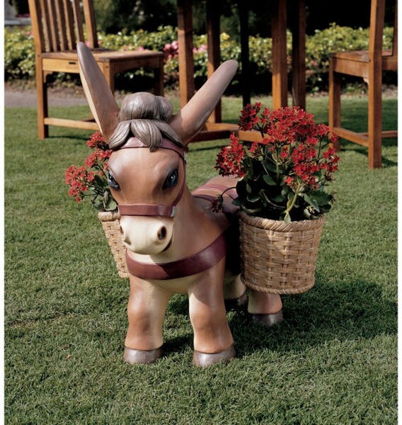 Pancho The Burro Planter Statue Donkey